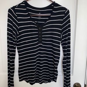 Volcom striped Henley tee